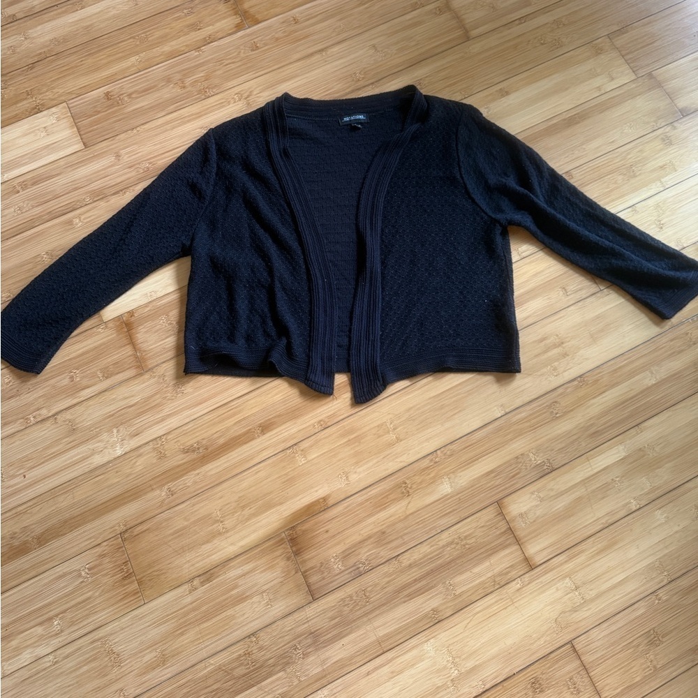 Notations Black Women's Cardigan Sweater - Picture 8 of 11